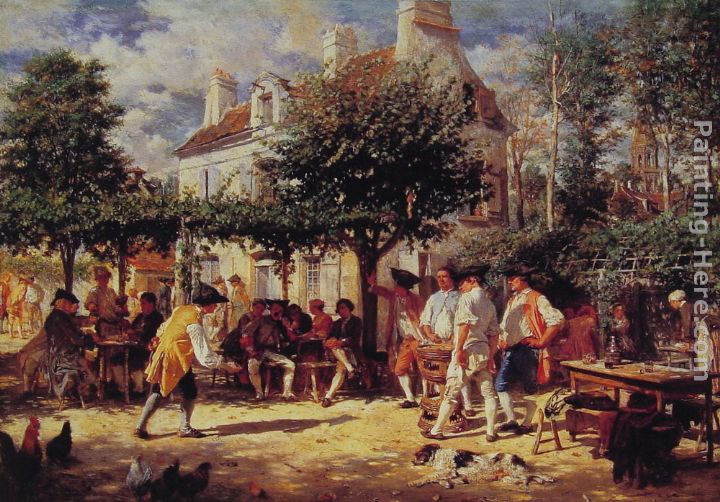 Sunday in Poissy painting - Jean-Louis Ernest Meissonier Sunday in Poissy art painting